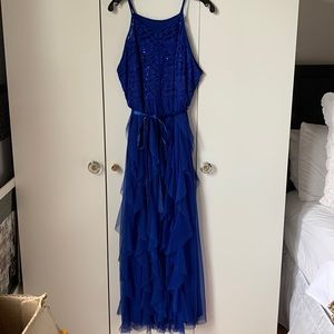 Blue ruffle dress